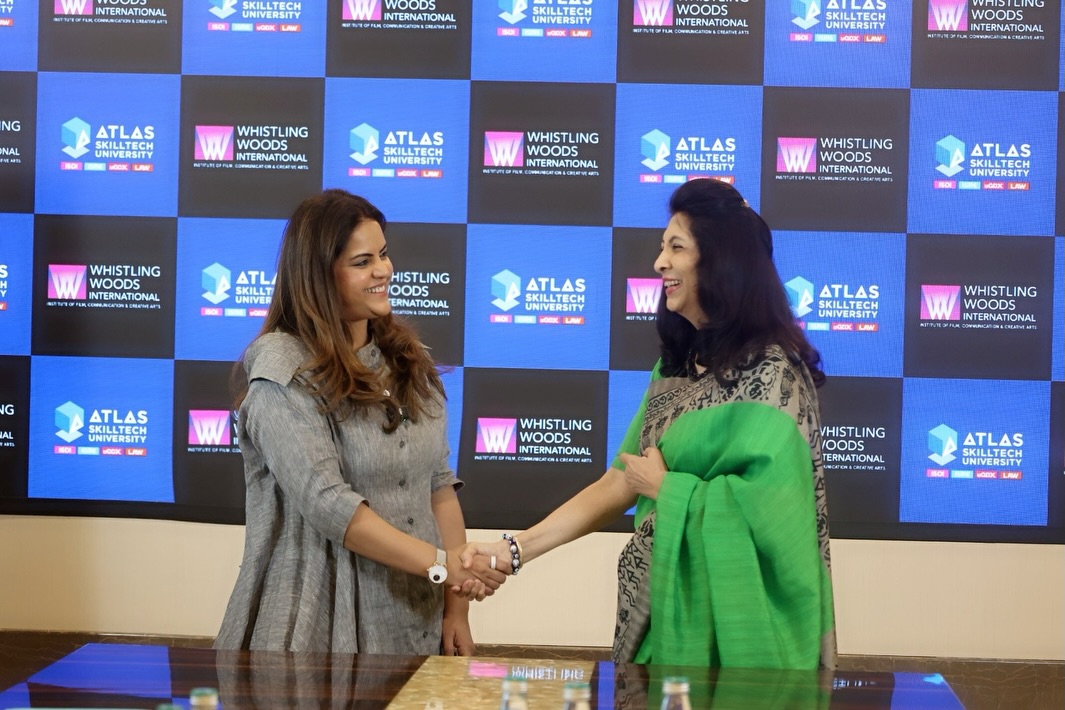 Photo shared by ATLAS SkillTech University on April 17, 2026 tagging @whistling_woods, @isdimumbai, @sid.shahani, @meghnaghaipuri_official, and @indu.shahani. May be an image of one or more people, people smiling, people standing, scarf, carpet, shawl, newsroom and text that says 'INTERNATIONAL SKILLTECH UNIVERSITY WOODS INTERNATIONAI NG UNEDEICH WOODS INTERNATIONAL ATLAS SKILLTECH UNIVERSITY AILAS UNIVERSITY SKILLTECH WHISTLING WOODS 開中内か内用 INTERNATIONAL WOODS INTERNATIONAL ATLAS SKILLTECH UNIVERSITY SKILLTECH WHISTLING WOODS INTERNATIONAL ATLAS UNIVERSITY WHISTLING WOODS NTRCONANATI INTERNATIONAL WHISTLING WOODS INTERNATIONAL NYUN ATL SKILLT UNIVER UNIVER HISTLING ATLAS SKILLTECH UNIVERSITY SITY TERNATIONAL ERNATIONAL ATLAS SKILLTECH UNIVERSITY UNIVERSITY G *2ちきぎ ATLAS MNICETECH SKILLTECH LA ATLAS SKILLTECH UNIVERSITY LAW WHISTLING WOODS INTERNATIONAL IONAL WHISTLING WOODS NEMLER INTERNATIONAL ONAL VHISTLING TERNATIONAL ATLAS UNIVERSIN SKILLTECH SOE LAy HHIETI INt'.